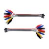 10Pin Alligator Clips Jumper Wires Crocodile Dupont Line with Female Connector Cable for DIY Connection – 20cm