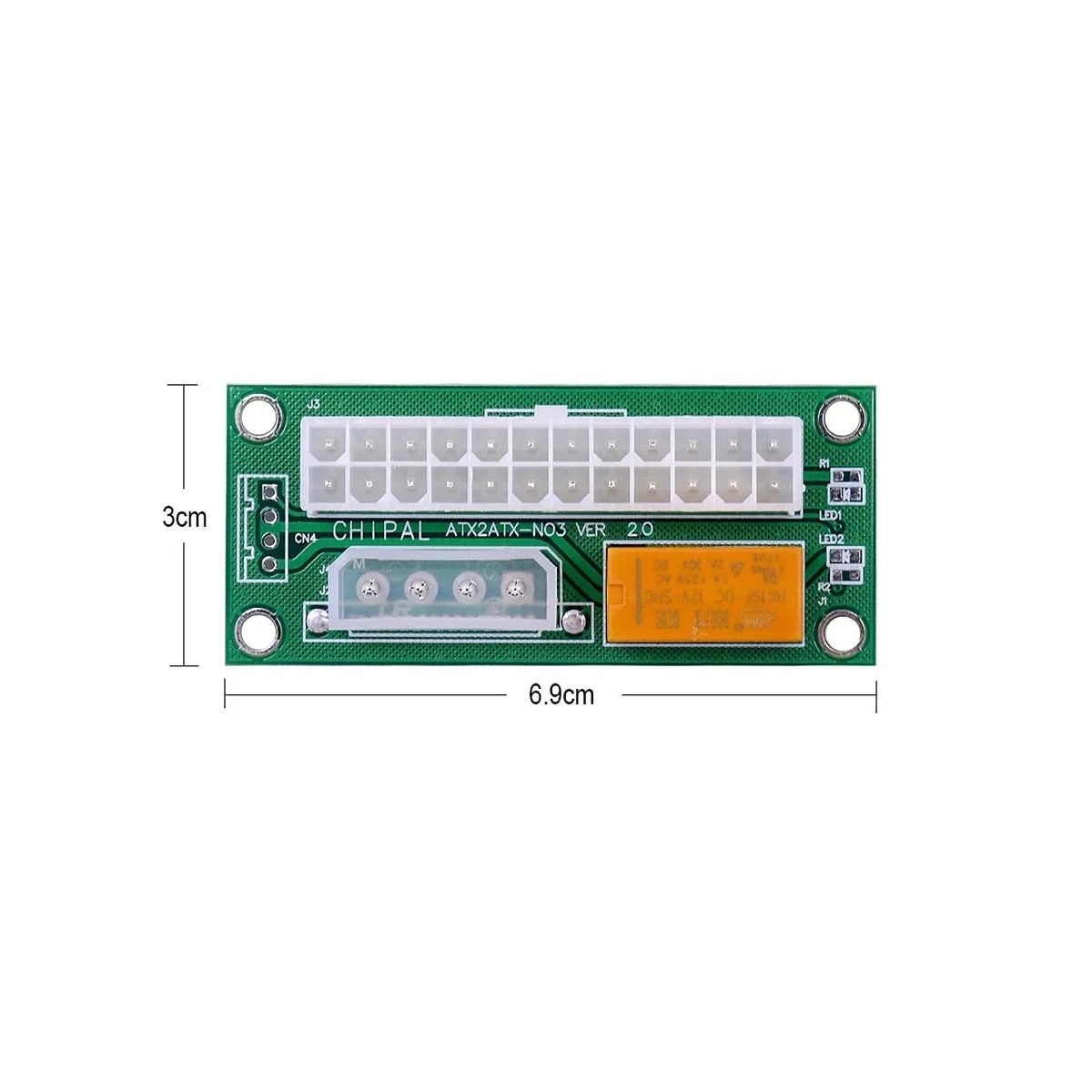 24Pin to IDE 4Pin Dual Power Start-Up Adapter Card - Image 3