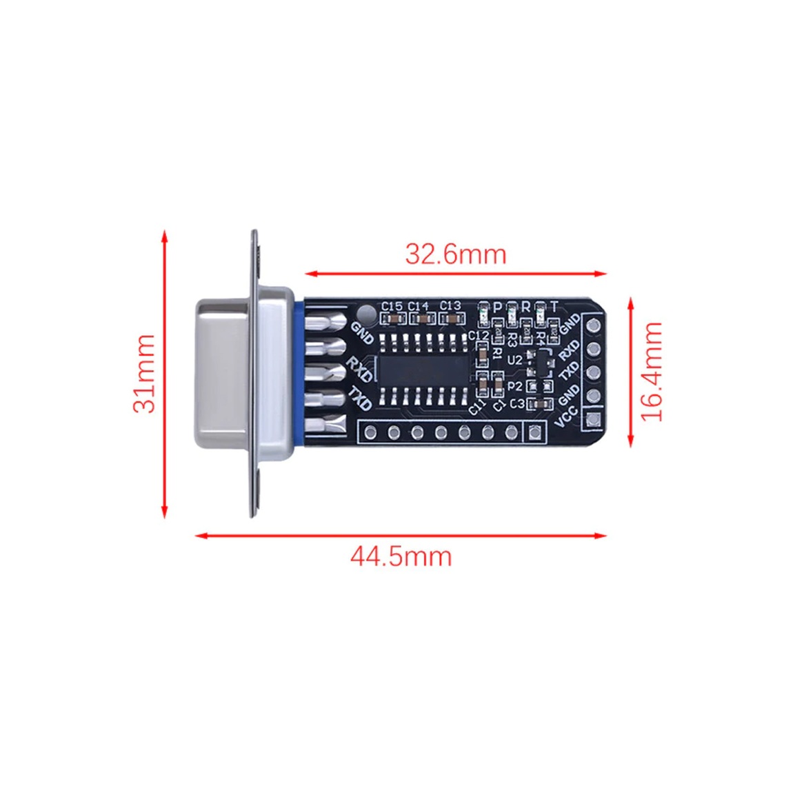 RS232 to TTL Serial Port Converter Adapter Communication Module - Image 3