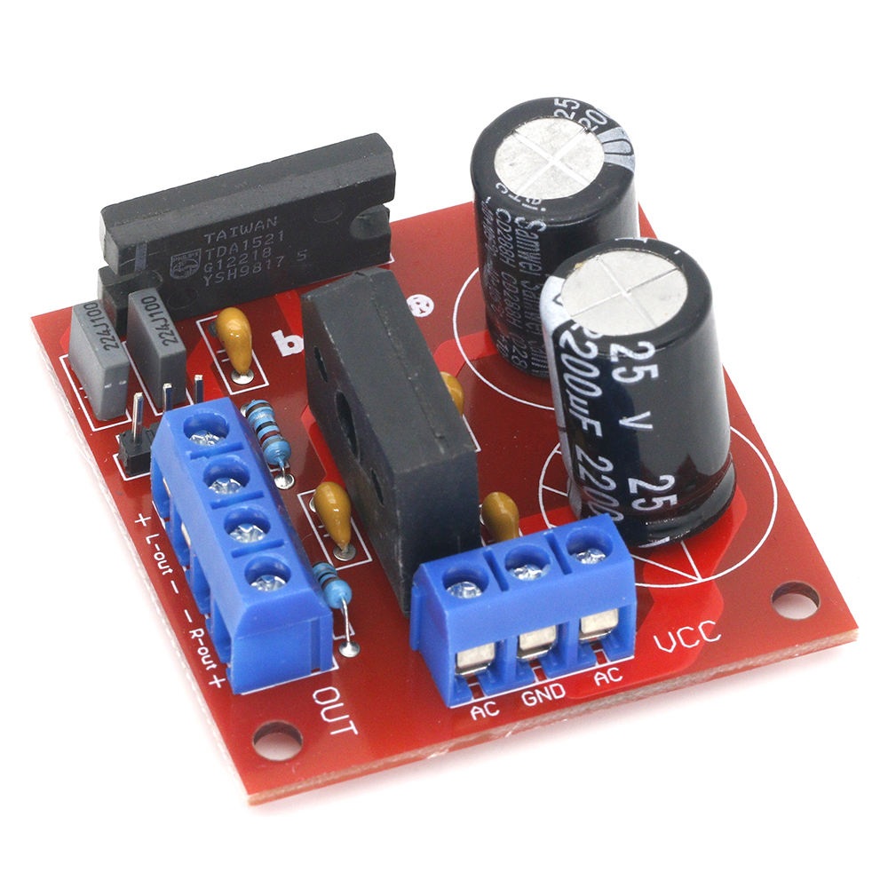 TDA1521 Audio Power Amplifier Board Module 2.0 Dual Channel 2*15W with Rectifier Filter Circuit DIY Audio Speaker Modification