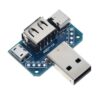 4-in-1 USB Adapter Board Male To Female Micro USB and Type-C Interface 4P 2.54mm