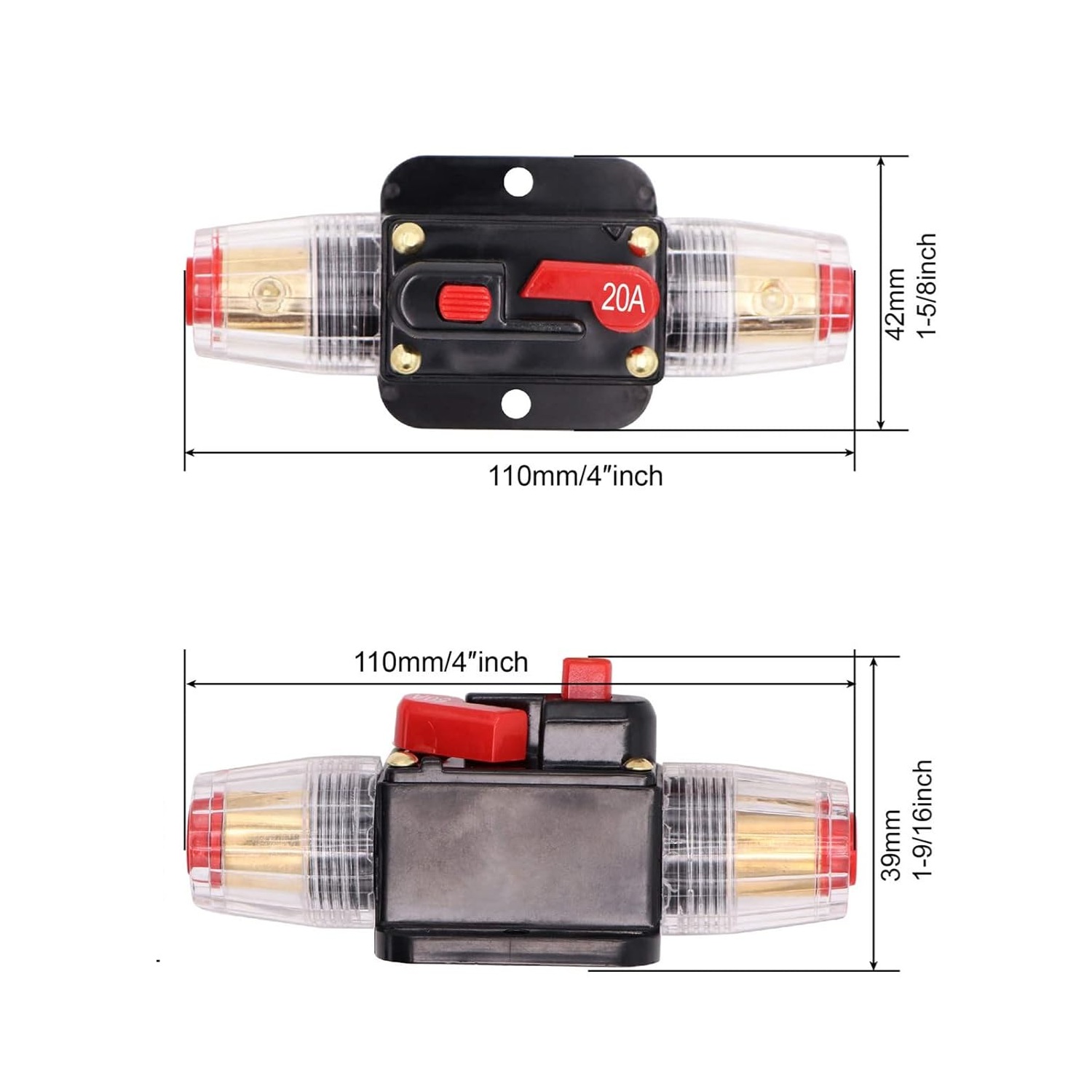 DC12V-24V 20A Circuit Breaker for Car Marine Boat Bike Stereo Audio - Image 3