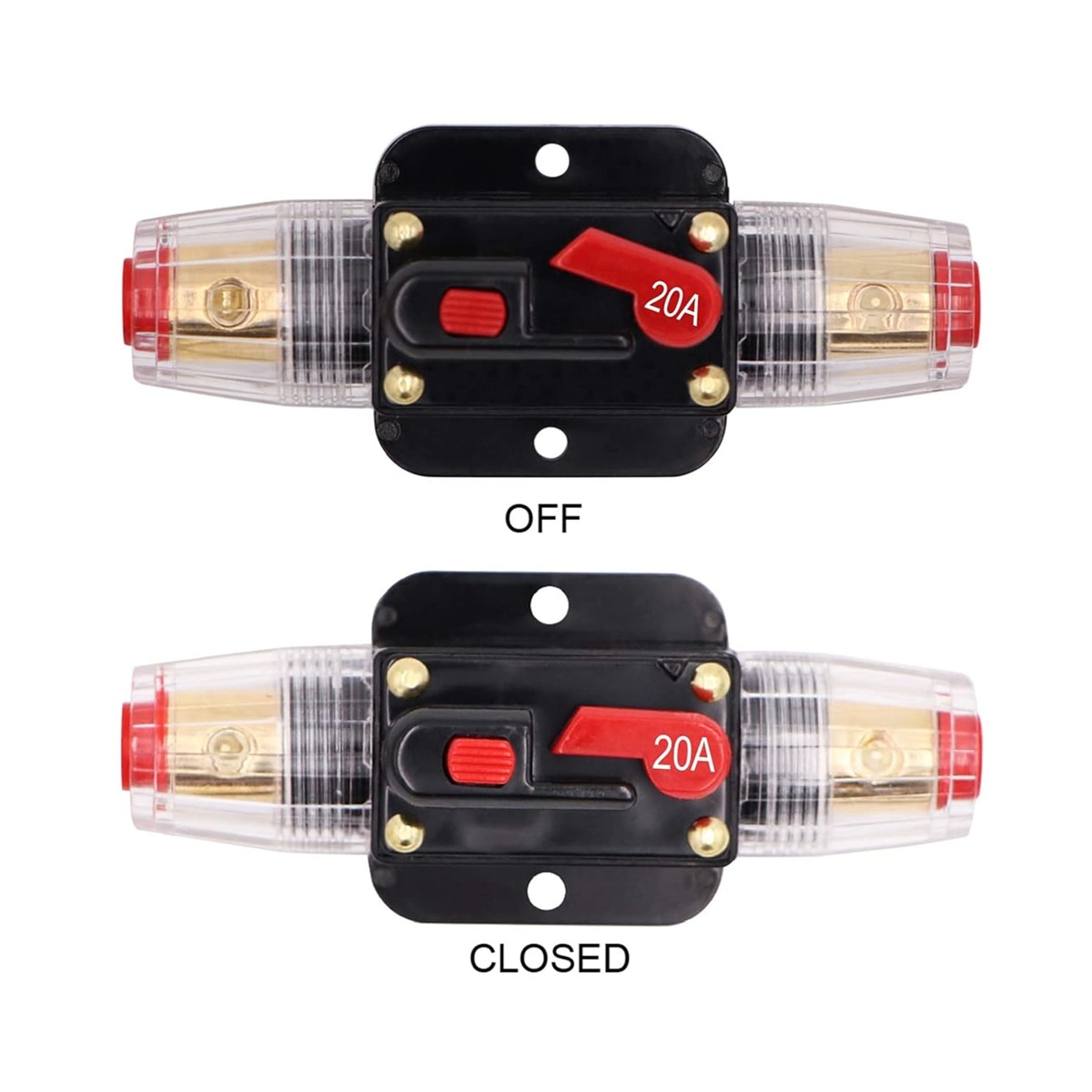DC12V-24V 20A Circuit Breaker for Car Marine Boat Bike Stereo Audio - Image 2