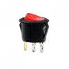 Round Rocker Switch 6A 250V AC 3Pin with Red LED Indicator ON-OFF