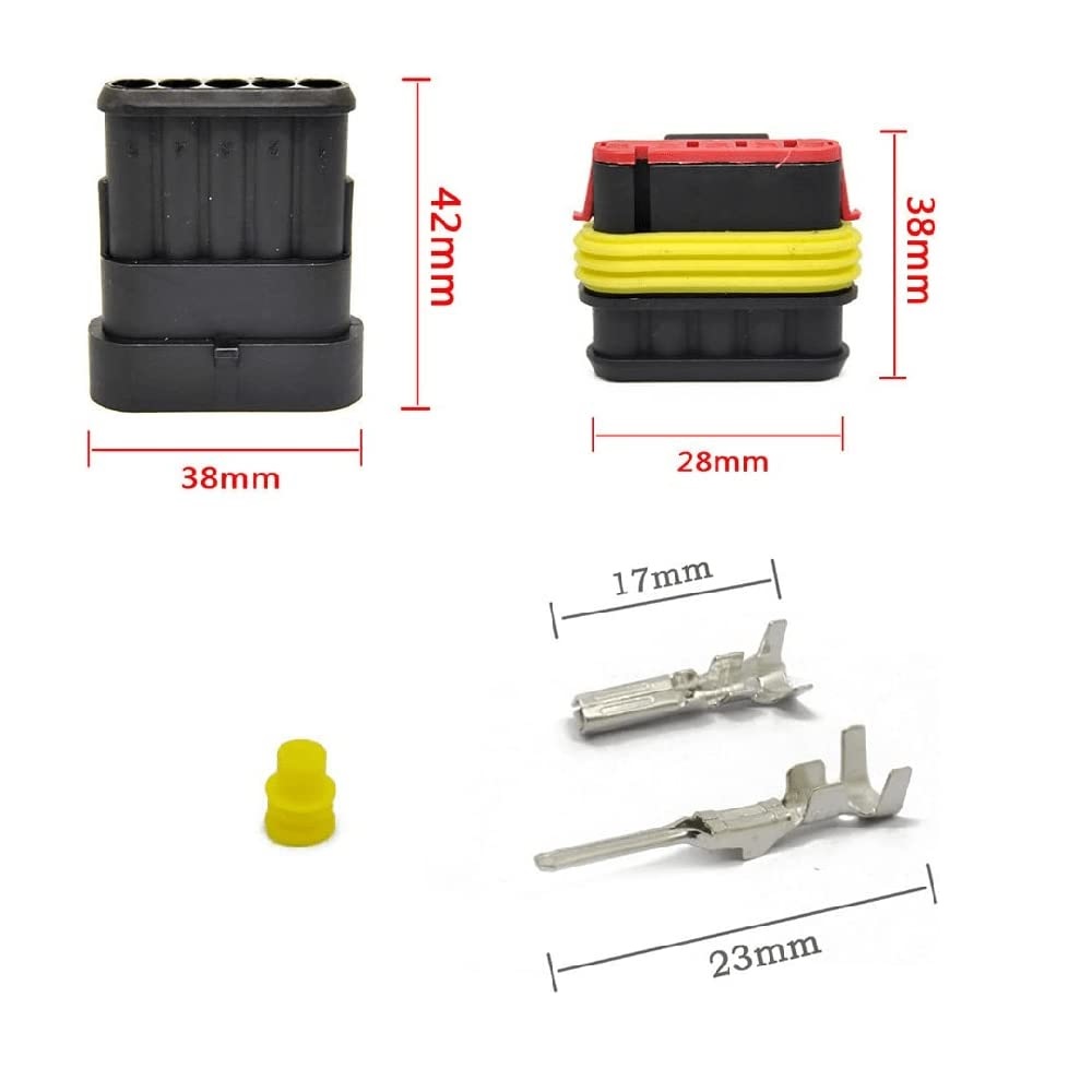 2 Pin Waterproof JHD Automobile Electrical Wire Connector Terminals ( Male + Female ) - Image 2