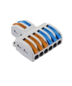 PCT-SPL-62 0.08-2.5mm 6:2 Pole Wire Connector Terminal Block with Spring Lock Lever for Cable Connection