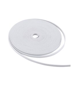 GT2 Timing Belt 6mm Width White Open Type Continuous Roll - 100 Meter