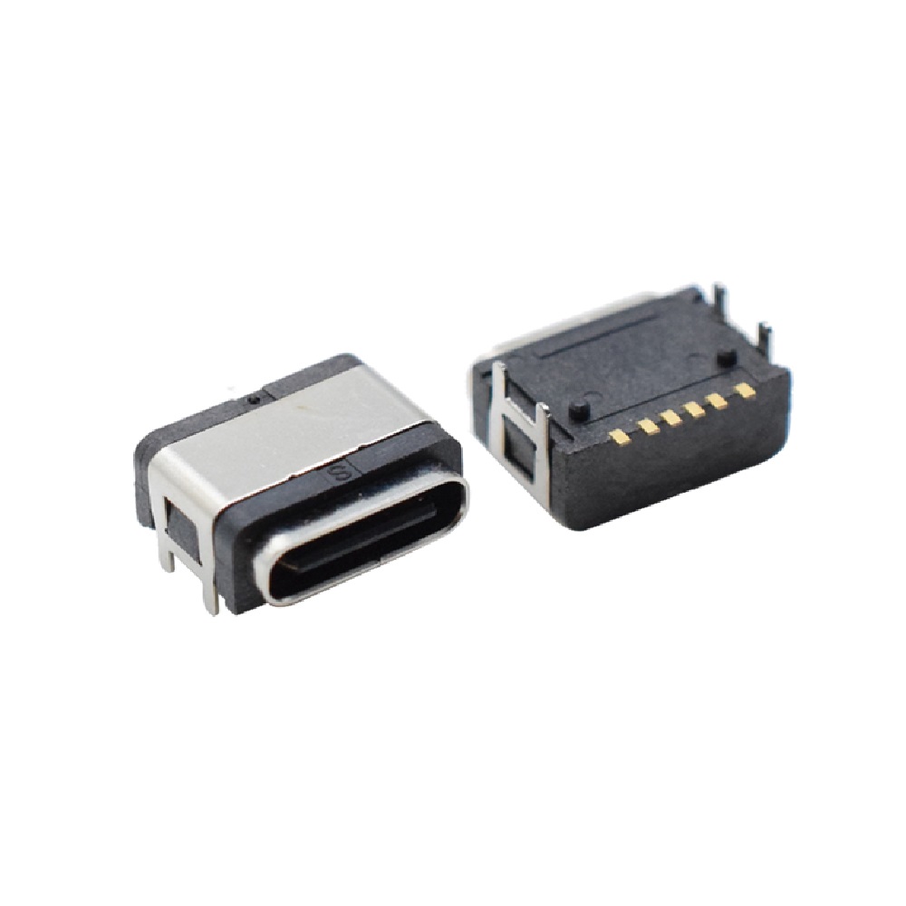 USB Type-C 6Pin Female Connector IP66 Waterproof (Power Only)